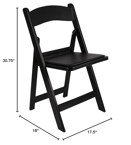 Resin Folding Chair Set of 4 Vinyl Padded Seat T673