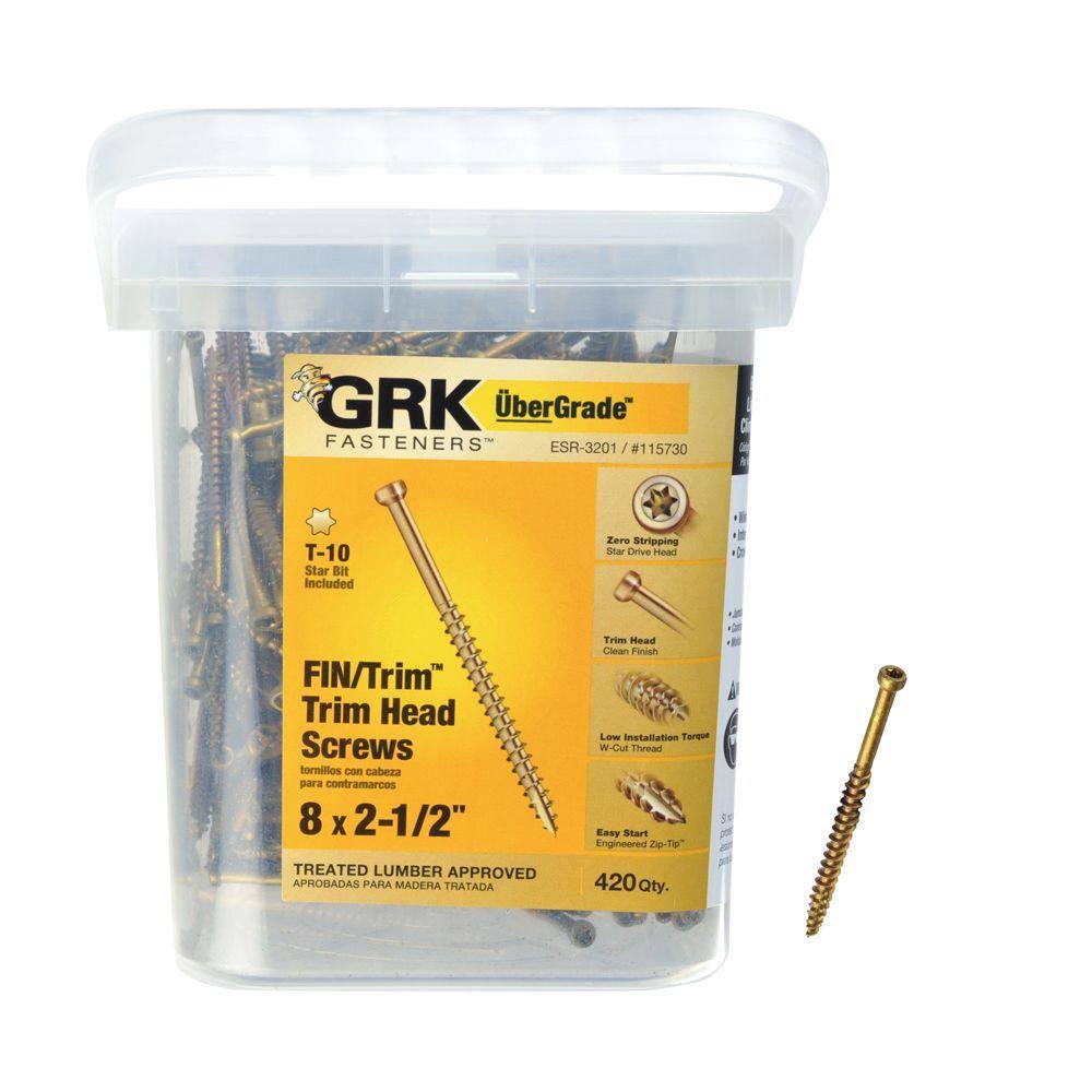 #8 x 2-1/2 in. Star Drive Trim-Head Screw - Pack of 420 W299