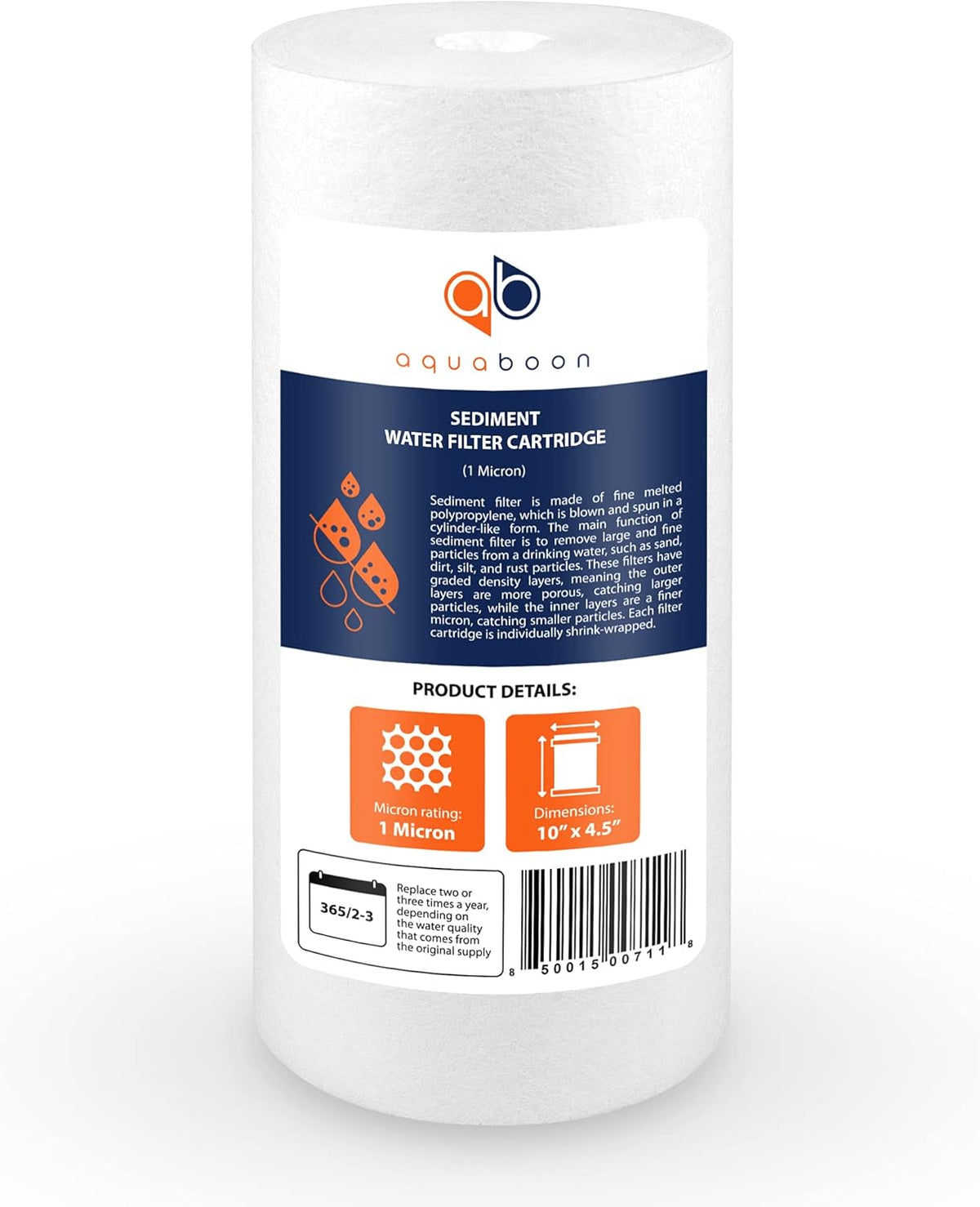 1 Micron 10 Sediment Water Filter Replacement Cartridge L158