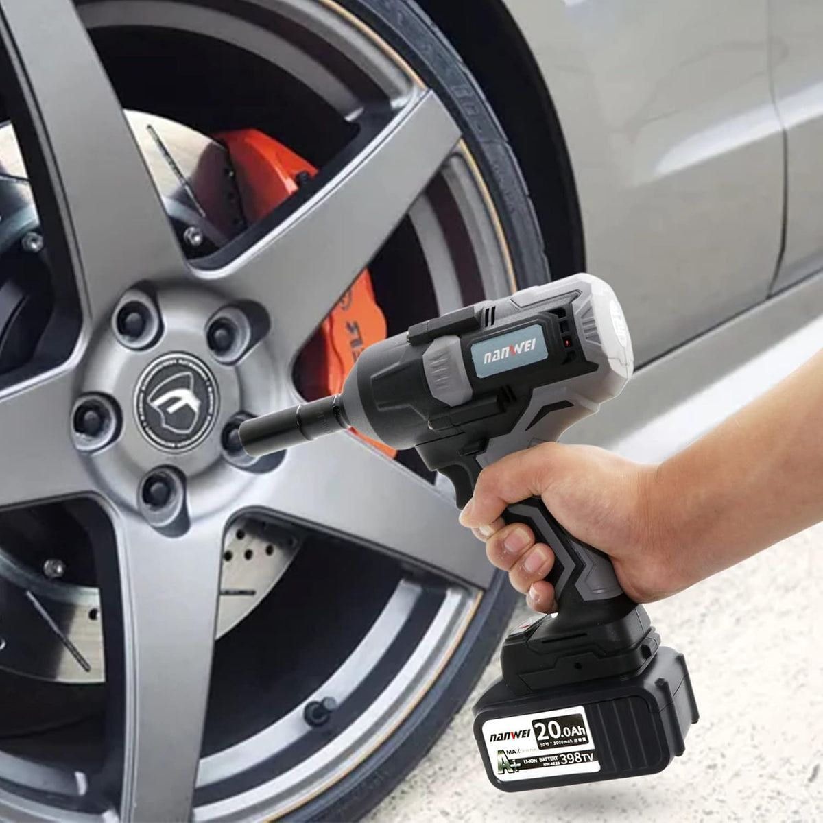1/2-inch Brushless Impact Wrench with Detent Pin Anvil, 2 Battery 4.0A Li-ion, 600N N86776