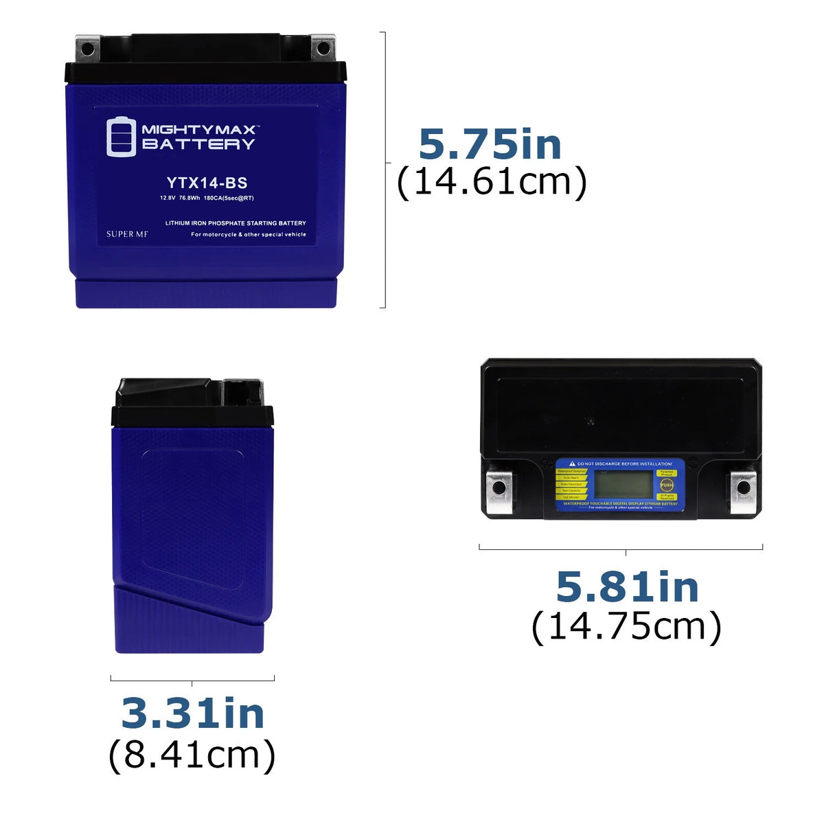 YTX14-BS Lithium Replacement Battery E44760