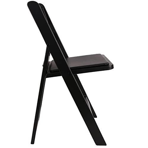 Resin Folding Chair Set of 4 Vinyl Padded Seat T673