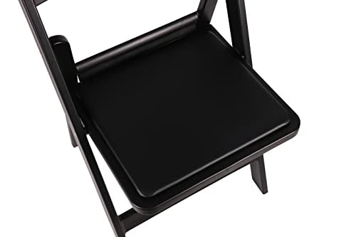 Resin Folding Chair Set of 4 Vinyl Padded Seat T673