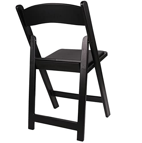 Resin Folding Chair Set of 4 Vinyl Padded Seat T673